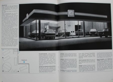 Preview: NSU Motorenwerke 1966 "Automobil-Verkaufsräume planen" Automobilprospekt (9159)